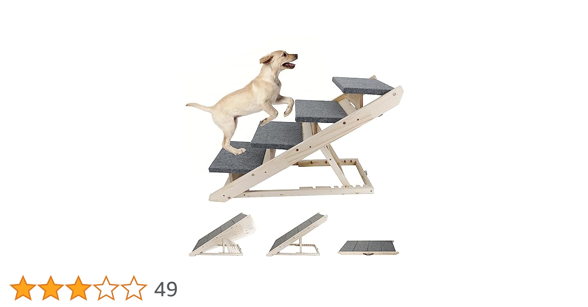 KOOPRO★犬用安全スロープ 折り畳み 六段階調節可能 楽天市場】KOOPRO 犬用スロープ ペット階段 2in1 両用 折り畳み